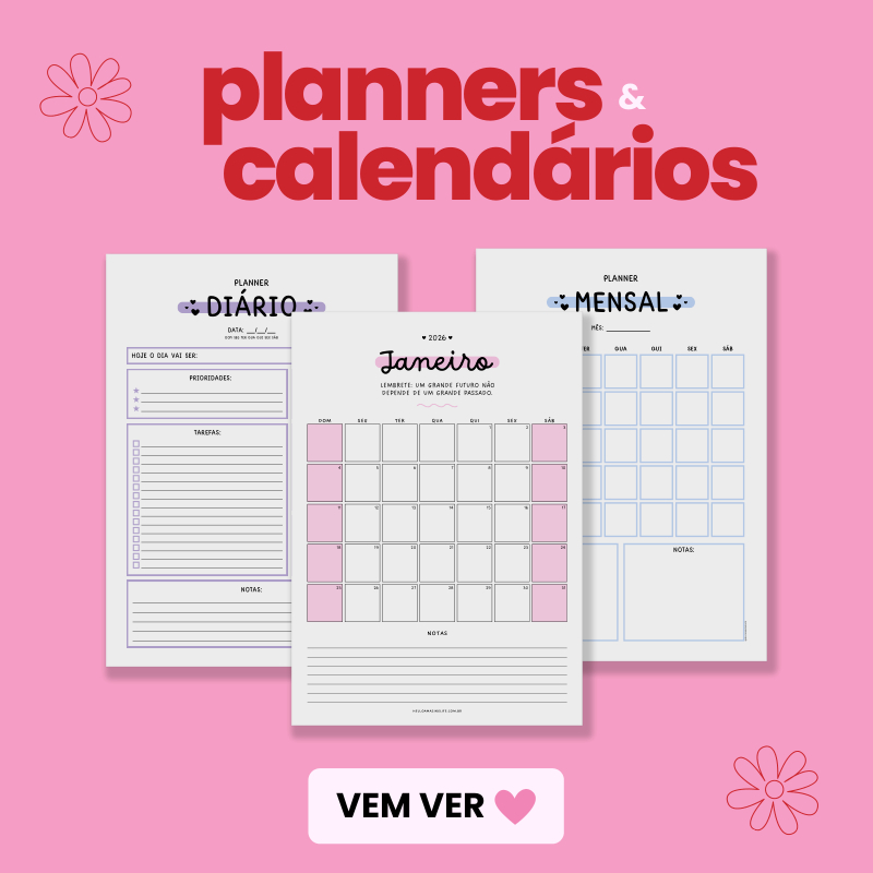 Planners e Calendários
